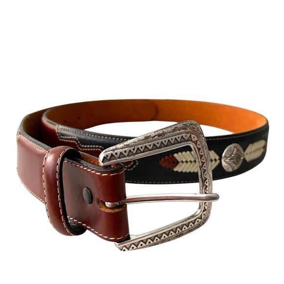 Western Leather Belt in Size 45.5 in main image 7